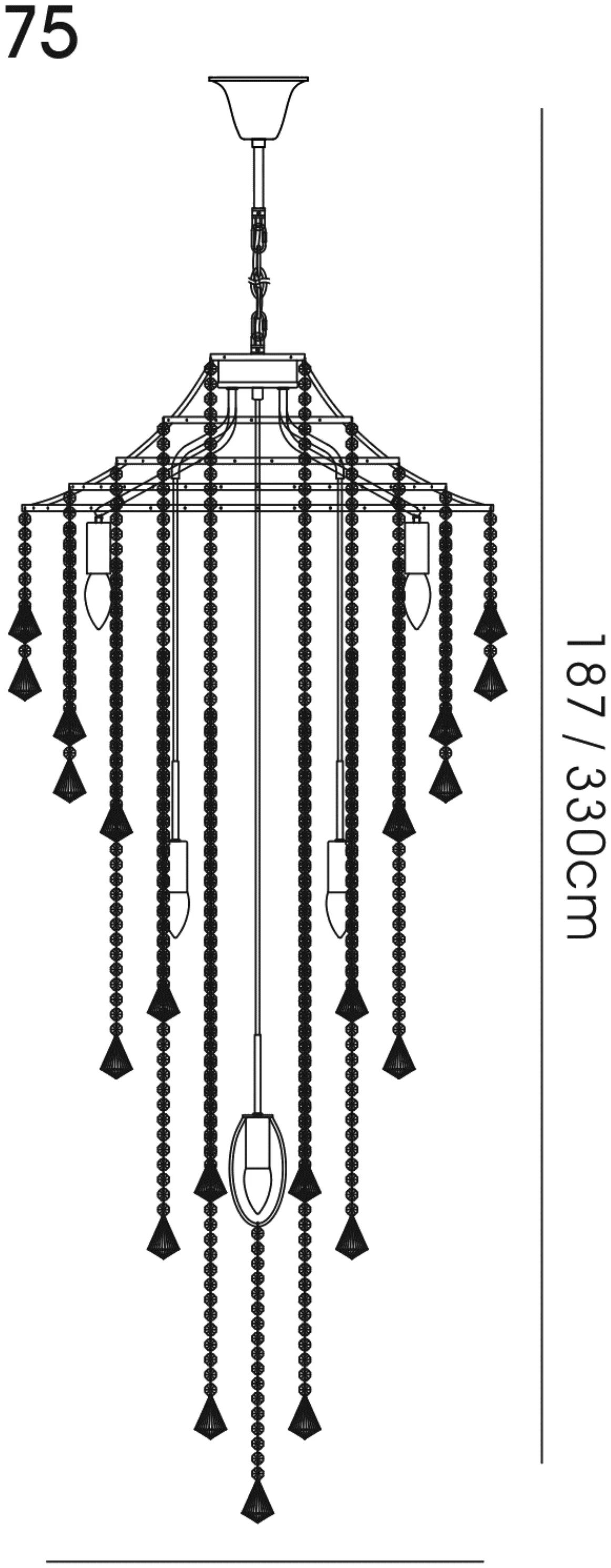 Inina Crystal Chandelier 9 Light (17kg) Polished Chrome IL30775  Diyas Inina Polished Chrome